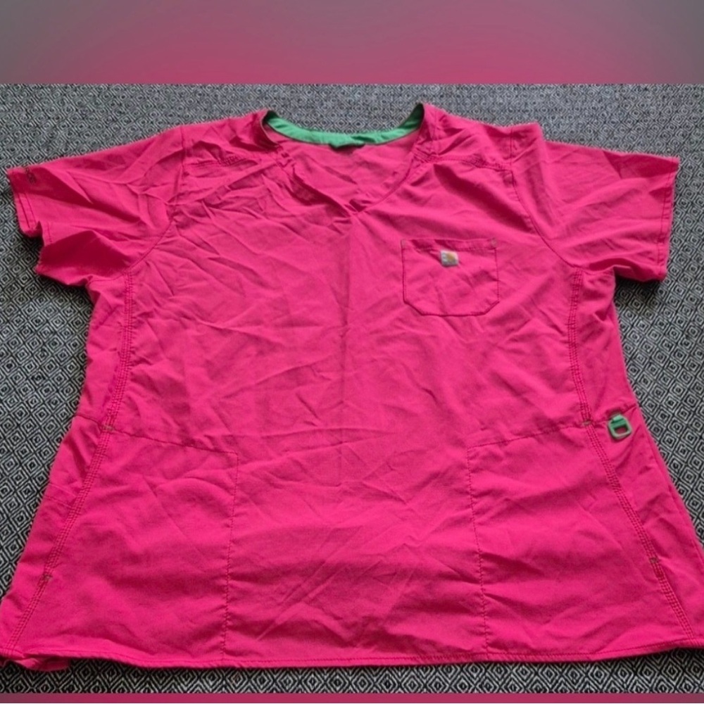 Carhartt Pink Top with Green Trim